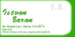 istvan baran business card